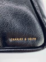 CHARLES&KEITH◆ハンドバッグ/フェイクレザー/BLK/黒/ミニバッグ_画像5