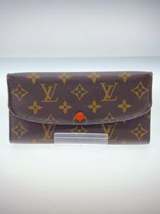 LOUIS VUITTON◆ポルト・フォイユ・エミリー_モノグラム・キャンバス_BRW_フューシャ/PVC/BRW/レディース