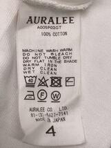 AURALEE◆Tシャツ/4/コットン/WHT/無地/A00SP02GT_画像4