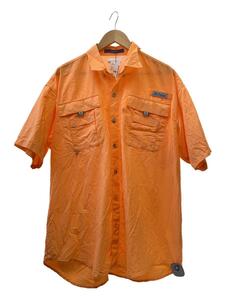 Columbia◆Bahama II S/S Shirt/L/ナイロン/オレンジ/無地