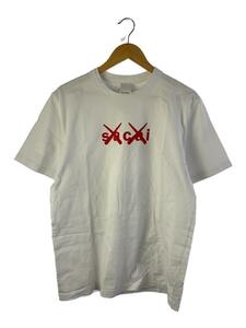 sacai◆Tシャツ/4/コットン/WHT/21-0288S/Flock Print T-Shirt