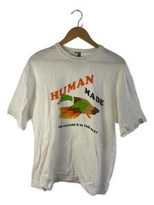 HUMAN MADE◆22SS/FLYING DUCK T-SHIRT/Tシャツ/XL/コットン/WHT/HM23TE026