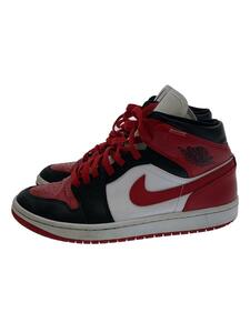 NIKE◆AIR JORDAN 1 MID_エアジョーダン1 ミッド/26cm/RED