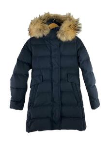 Pyrenex*ansi-/ fur / long down jacket /36/ polyester /BLK/ plain /W18P2