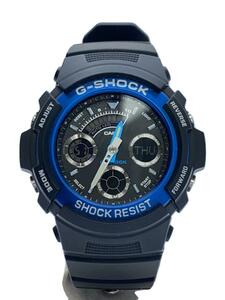 CASIO◆クォーツ腕時計・G-SHOCK/デジアナ/BLK/AW-591-2AJF