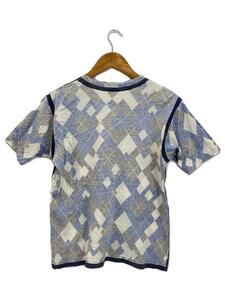 ISSEY MIYAKE MEN◆Tシャツ/FREE/コットン/BLU/総柄/ME11JK446