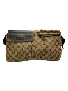 GUCCI◆ウエストバッグ_GGキャンバス/キャンバス/BRW