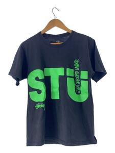 STUSSY◆STU_Tシャツ/S/コットン/BLK/プリント