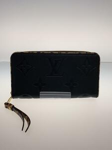 LOUIS VUITTON◆ジッピー・ウォレット_ワイルドアットハート_BLK/レーヨン/BLK/レディース