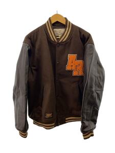 AVIREX◆SKOOKUM VARSITY JACKET/スタジャン/XL/ウール/ブラウン/6112166