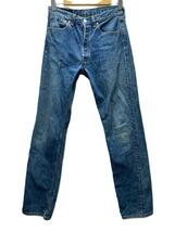 Levi’s◆ボトム/-/-/BLU/デニム/インディゴ/ボタン裏273/501/リペア跡有_画像1