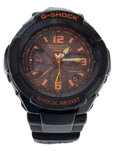 CASIO◆ソーラー腕時計・G-SHOCK/アナログ/BLK