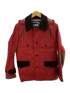 JUNYA WATANABE COMME des GARCONS MAN◆フーデットコート/S/コットン/RED/無地/wj-c002