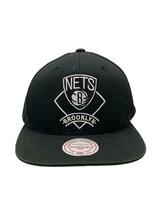 mitchell&ness◆キャップ/FREE/ポリエステル/BLK/メンズ_画像1