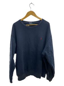 POLO RALPH LAUREN◆使用感/破れ有/スウェット/XL/コットン/NVY/ポロラルフローレン