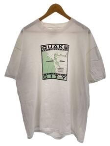 Hanes◆90s/QUAKE SANFRANCISCO/Tシャツ/XL/コットン/WHT/プリント