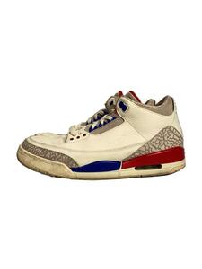 NIKE◆AIR JORDAN 3 RETRO/エアジョーダンレトロ/ホワイト/136064-140/28cm/WHT