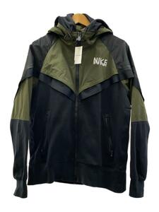 NIKE◆Full Zip Parker/M/ナイロン/BLK/無地/dq9030-325