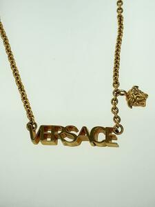 VERSACE◆ロゴネックレス/剥がれ有/GLD/メンズ