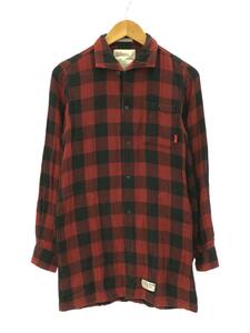 WTAPS◆起毛/ポケット/長袖シャツ/1/コットン/RED/チェック//