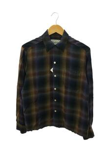 WACKO MARIA◆OMBRE CHECK OPEN COLLAR SHIRT/S/レーヨン/マルチカラー/オンブレCK//