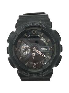 CASIO◆クォーツ腕時計・G-SHOCK/デジアナ/ラバー/BLK/BLK/プラスチック//