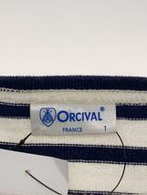 ORCIVAL◆長袖Tシャツ/1/コットン/WHT/ボーダー//_画像3