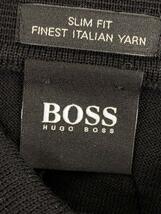 HUGO BOSS◆SLIM FIT/FINEST ITALIAN YARN/ポロシャツ/S/ウール/BLK/無地_画像3