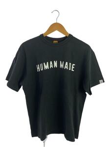 HUMAN MADE◆Tシャツ/XL/コットン/BLK/プリント/色褪せ有/毛玉有