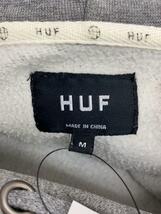 HUF◆プルオーバーフーディー/パーカー/M/コットン/GRY/無地_画像3