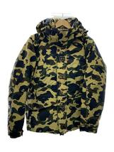 A BATHING APE◆ダウンジャケット/L/ナイロン/KHK/カモフラ/001HJF701009X_画像1