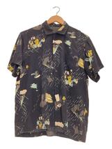 Porter Classic◆FILM NOIR ALOHA SHIRT/S/レーヨン/ブラック/総柄_画像1