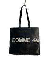 COMME des GARCONS◆トートバッグ/牛革/BLK/プリント/SA9001HL_画像1