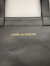 COMME des GARCONS◆トートバッグ/牛革/BLK/プリント/SA9001HL_画像4