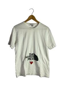 PLAY COMME des GARCONS◆20SS/×THE NORTH FACE/Tシャツ/L/コットン/WHT/AE-T202