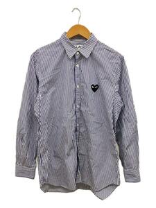 PLAY COMME des GARCONS◆長袖シャツ/M/コットン/NVY/AZ-B008