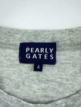 PEARLY GATES◆Tシャツ/4/コットン/GRY/無地/053-163406_画像3