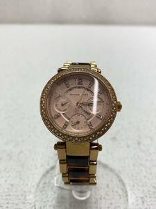 MICHAEL KORS◆クォーツ腕時計/アナログ/ステンレス/PNK/GLD/mk-5841