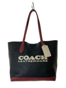 COACH◆トートバッグ/レザー/BLK/無地/CE734