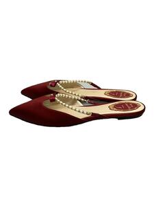 Rene Caovilla*SLIPPER/WINE SATIN PEARLS/ атлас / жемчуг / туфли-лодочки /39.5/BRD