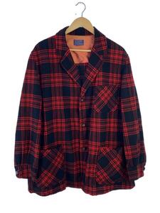 PENDLETON◆トップス/XL/ウール/RED/チェック