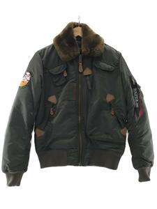 ALPHA INDUSTRIES◆フライトジャケット/M/ナイロン/KHK/無地/TA0611-076