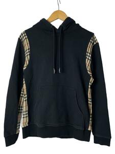 BURBERRY◆バーバリー/ヴィンテージチェックパネルコットンフーディパーカー/XSサイズ/ブラック/8026272