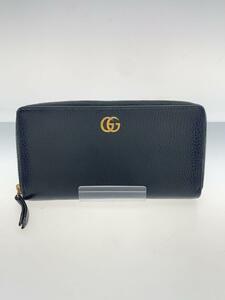 GUCCI◆長財布/レザー/BLK/無地/メンズ/456117