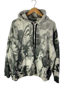 BURBERRY LONDON◆Rave Print Cotton Hoodie/L/コットン/GRY/総柄