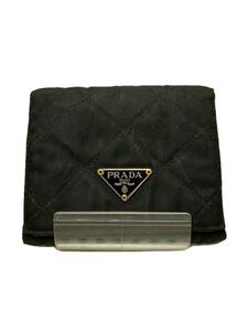 PRADA◆プラダ/3つ折り財布/-/ブラック/メンズ