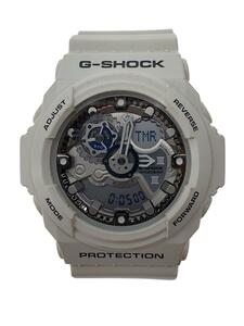 CASIO◆クォーツ腕時計・G-SHOCK/デジアナ/ラバー/WHT/WHT/内側汚れ有