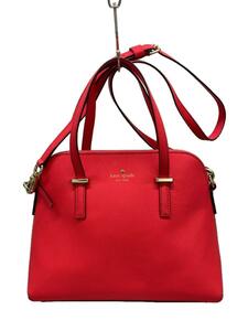 kate spade new york◆ショルダーバッグ/レザー/RED/無地/PXRU4471