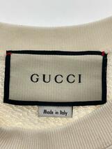 GUCCI◆スウェット/XS/コットン/WHT/無地_画像3