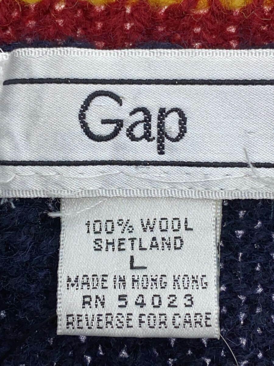 GAP◆セーター(厚手)/L/ウール/NVY/無地/80年代/オールドGAP/チルデンセーター GAP◆セーター(厚手)/L/ウール/NVY/無地/80年代/オールドGAP/チルデンセーター
